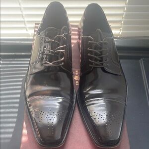 Men's Black Leather Dress Shoes